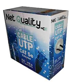 ROLLO CABLE UTP 100 MT  EXTERIOR, COLOR NEGRO, NET QUALITY