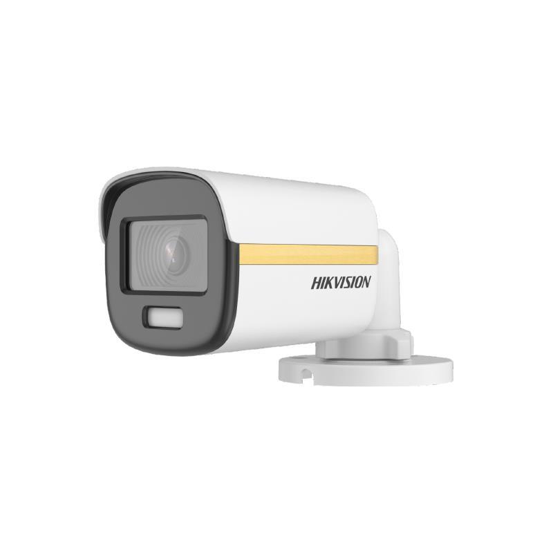 CAMARA HIKVISION, BULLET, COLORVU, 2MP, 2.8MM, IR 20 M, LUZ BLANCA, METAL, IP67, MIC AUDIO POR COAXIAL