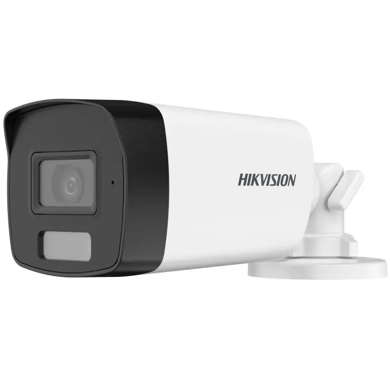 CAMARA HIKVISION, BULLET, COLORVU DUAL, 2MP, 3.6MM, EXIR Y/O LUZ BLANCA 40M, METALICA, MIC AUDIO POR COAXIAL