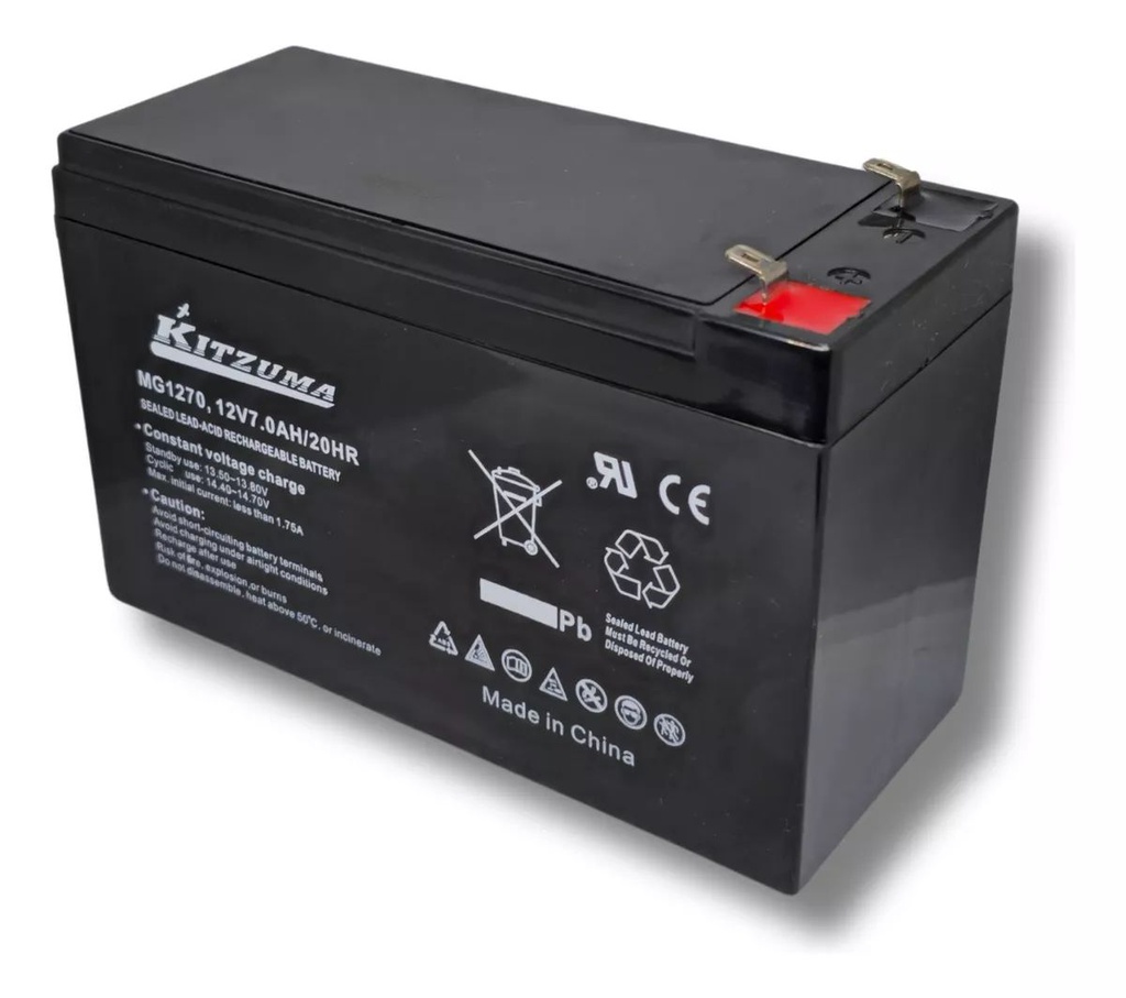 BATERIA 12V 7 AMP ,KITZUMA / TRAGEL NP7A-12 * (DTO X CAJA CERRADA)