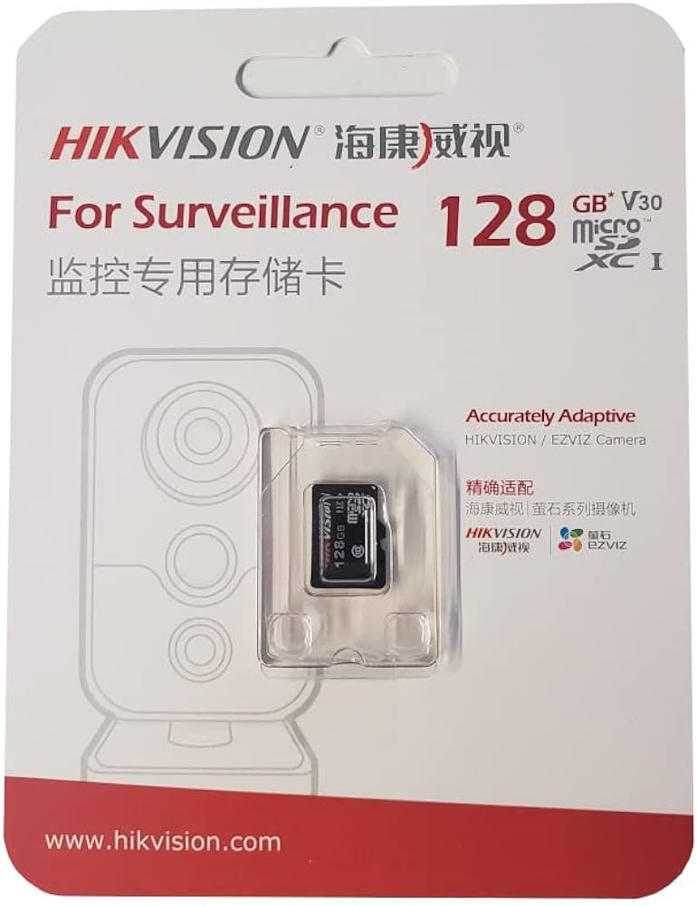 TARJETA DE MEMORIA MICROSD 128GB HIKVISION VIDEO VIGILANCIA  (PARA CAMARAS IP SUPERIOR 2MP) (HS-TF-P1)