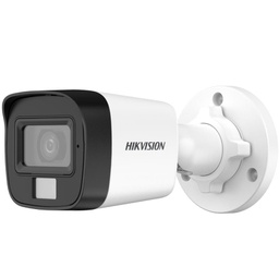 [DS-2CE16D0T-LPFS] CAMARA HIKVISION, BULLET,  COLORVU DUAL, 2MP, 2.8MM, EXIR Y/O LUZ BLANCA 20M, PLASTICA, MIC AUDIO POR COAXIAL, IP67