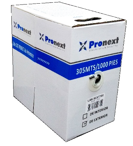 CAJA DE CABLE UTP PRONEXT OUTDOOR CAT 5, 305 MTS (LAN 5EXT700)