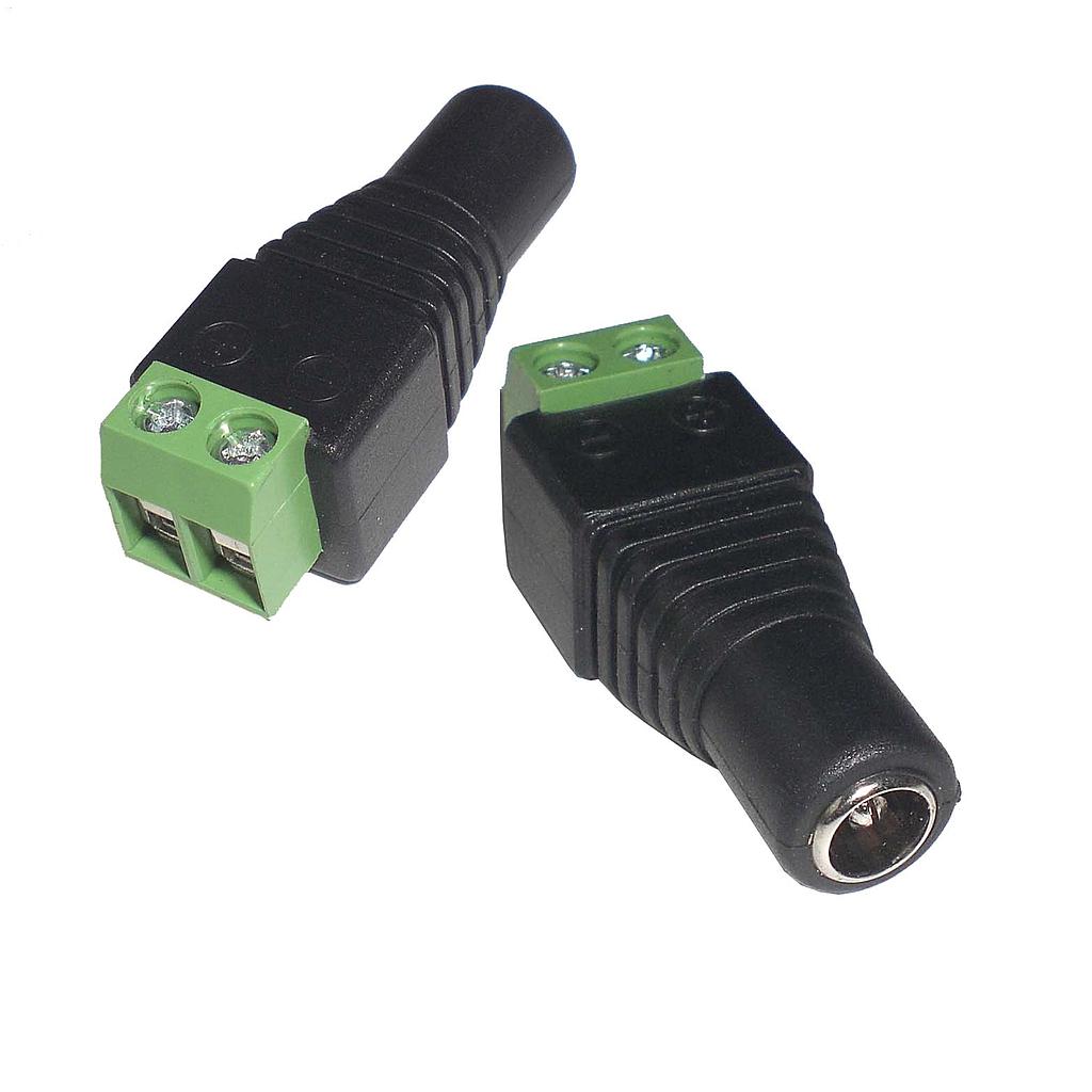 CONECTOR CON BORNERA PLUG AR DC HEMBRA