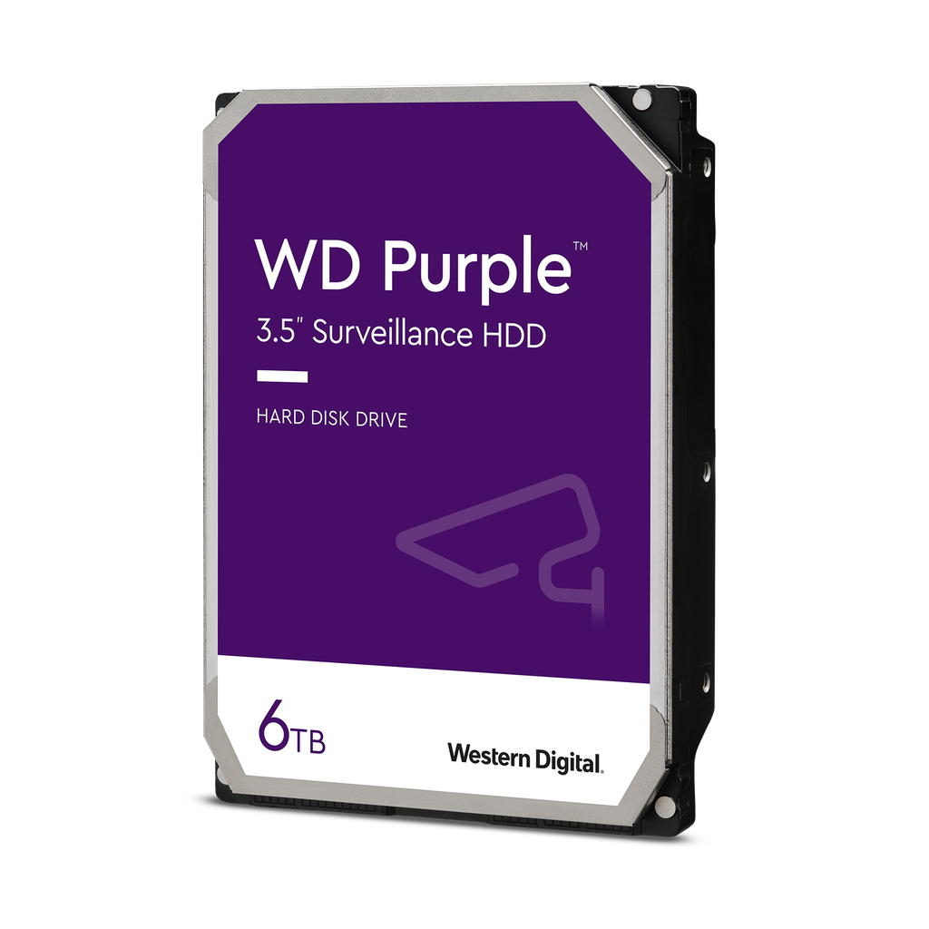DISCO RIGIDO WD PURPLE DE 6 TB SATA P/ VIDEO VIGILANCIA  *1 DISCO POR DVR O NVR*