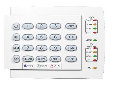 TECLADO SP/MG LED 10 ZONAS 2 PARTICIONES INCLUYE 1 ZONA PARADOX