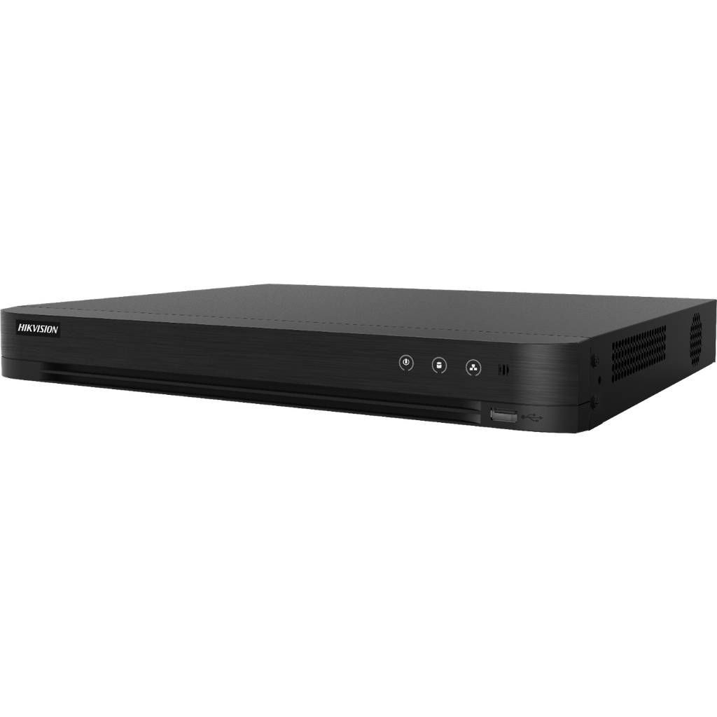 DVR HIKVISION TURBO 4.0, 32 CH + 2 IP, 1 AUDIO,  PENTAHIBRIDO H265+, 4MP  , 2 HDD HASTA 6TB *OFERTA