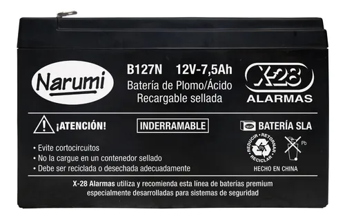 [B12NARU] BATERIA 12V 7 AMP, NARUMI