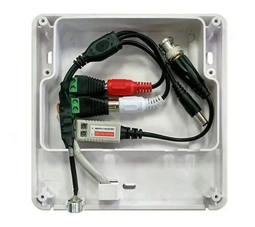 [CAJACCTVKit1] CAJA CCTV X-28 IP65, DOS CAJAS EN UNA.PLANTILLA DE MONTAJE. INCLUYE KIT DE ACCESORIOS, BALUN / PLUG