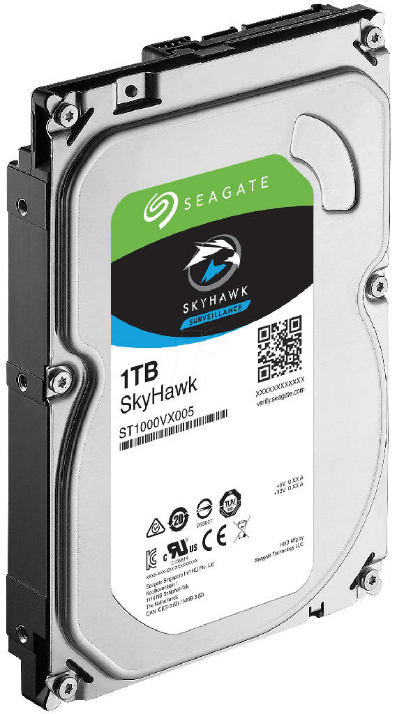 [DISCOHD1TSS] DISCO RIGIDO SEAGATE SKYHAWK DE 1 TB SATA P/ VIDEO VIGILANCIA *1 DISCO POR DVR O NVR*