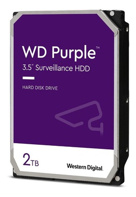 DISCO RIGIDO WD PURPLE DE 2 TB SATA P/ VIDEO VIGILANCIA