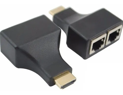 [HDMIEXT30] EXTENSOR HDMI POR UTP , HASTA 30 METROS, PASIVO, 2 CABLES