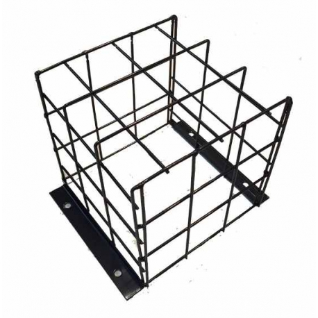 [REJA30] REJA PROTECTORA PARA CAMARAS 30X30X30, COLOR NEGRO, ESPESOR 3.2 MM, 4 ARANDELAS