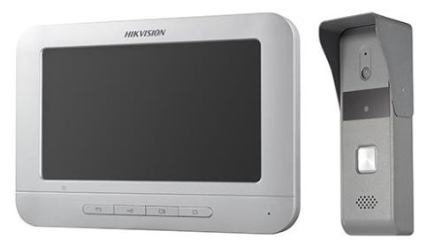 [DS-KIS203T] PORTERO VISOR HIKVISION , ANALOGICO, MONITOR 720P (DS-KH2220) , FRENTE ALUMINIO