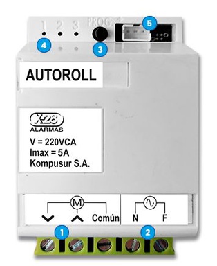 EL AUTOROLL ES UN DISPOSITIVO CAPAZ DE CONTROLAR UN MOTOR DE CORTINA DE HASTA 5 AMPERES DESDE PANEL INALÁMBRICO T3 W AR, EL CUAL ESTÁ INCLUIDO.