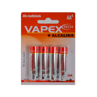 PILAS ALCALINAS AA 1.5V VAPEX, BLISTER X 4