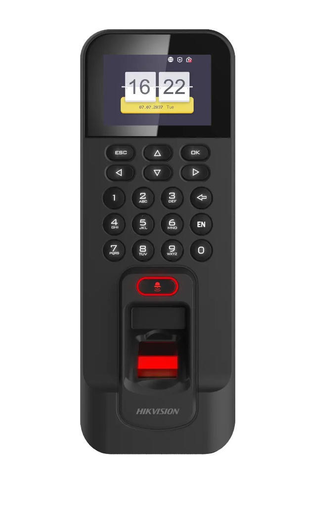 [DS-K1T804AMF] CONTROL DE ACCESO, HUELLA, TARJETA, TECLADO, TCP/IP WIFI, CONTROL CERRADURA