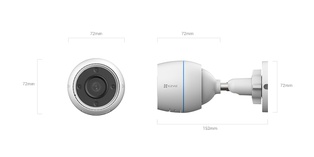 CAMARA IP, EZVIZ , EXTERNA, 2MP,  WIFI, 2.8 MM, MIC, DETEC. HUMANOS, SLOT SD, IR 30MT, (CS-H3c-R100-1K2WF)