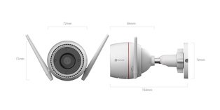 CAMARA IP, EZVIZ , EXTERNA, 2K, 3 MP, WIFI, 2.8 MM, MIC, DEFENSA C/LUZ Y SIRENA, COLOR DE NOCHE, DETEC. HUMANOS, SLOT SD, IR 30MT (CS-H3c-R100-1K3WKFL)