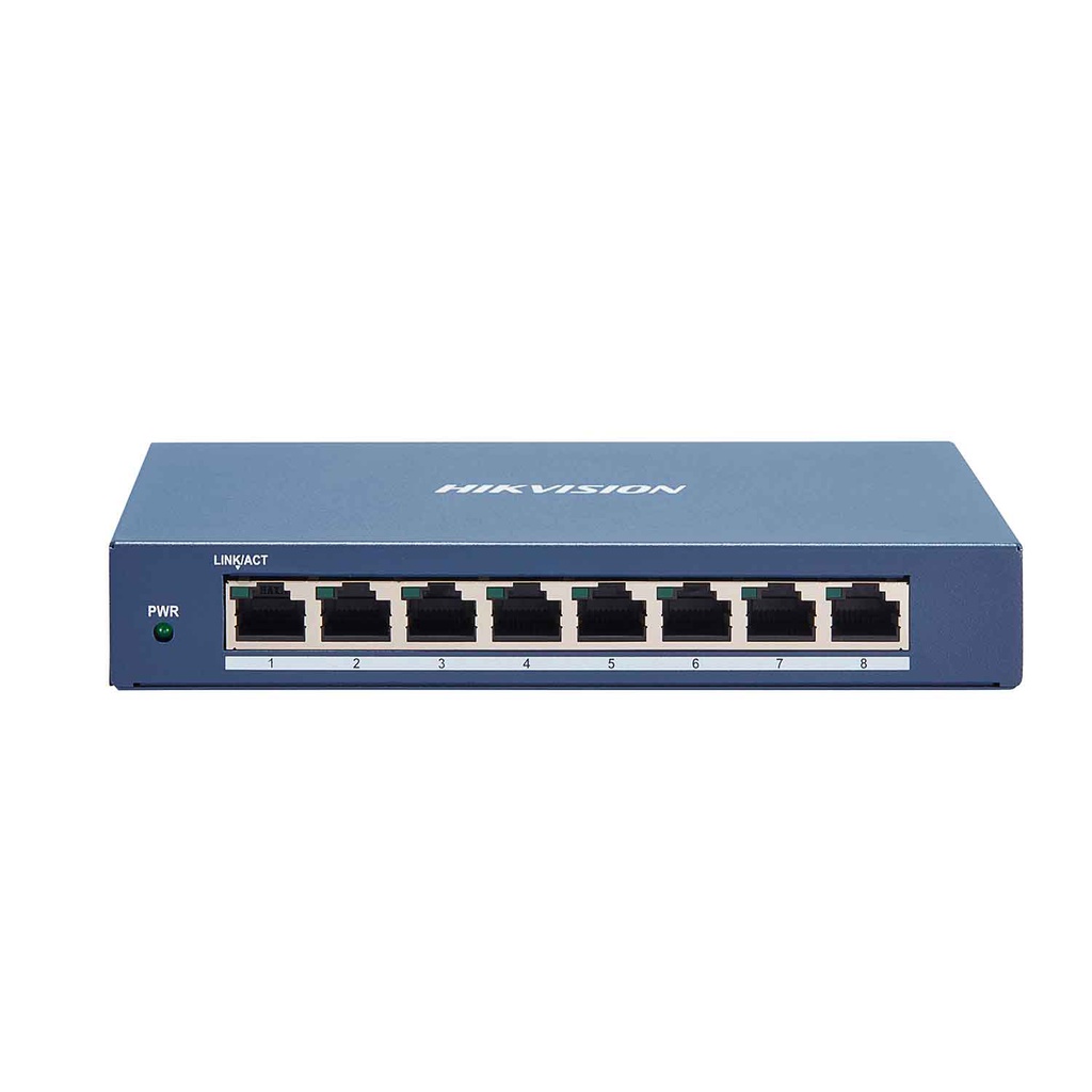 [DS-3E1508-EI(O-STD)] SWITCH HIKVISION DE 8 PUERTOS, CARCASA METALICA, 1GBPS