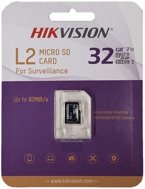 TARJETA DE MEMORIA MICROSD 32GB HIKVISION VIDEO (PARA CAMARAS IP SUPERIOR 2MP) VIGILANCIA (HS-TF-L2/32G/P) (HS-TF-P1/32G)