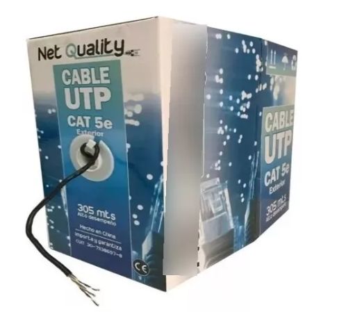 [CAJA-UTP-NQ] CAJA DE CABLE UTP NET QUALITY OUTDOOR CAT 5, 305 MTS