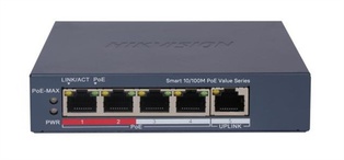SWITCH HIKVISION POE DE 4 PUERTOS, MONITOREABLE DESDE LA NUBE