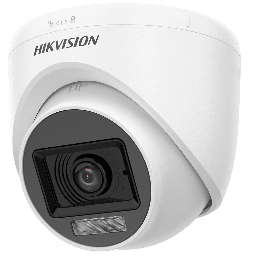 [DS-2CE76D0T-LMFS] CAMARA HIKVISION, TURRET,  COLORVU DUAL, 2MP, 2.8MM, EXIR Y/O LUZ BLANCA 20M, METAL, MIC AUDIO POR COAXIAL, IP67