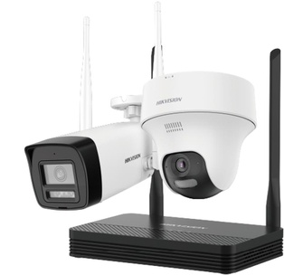 KIT WIFI HIKVISION EASYLINK (NKS424W02H) 4 MEGAS, SE COMPONE DE  NVS (DS-7104NI-S1/W/KIT) + BULLET (DS-2CV1043G2-LIDWF) + TURRET PT (DS-2CV1F43G2-LIDWF),INCLUYE FUENTES, *OPCIONAL: TARJETA MICROSD