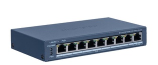 SWITCH HIKVISION POE DE 8 PUERTOS, MONITOREABLE, CONFIGURABLE DESDE LA NUBE