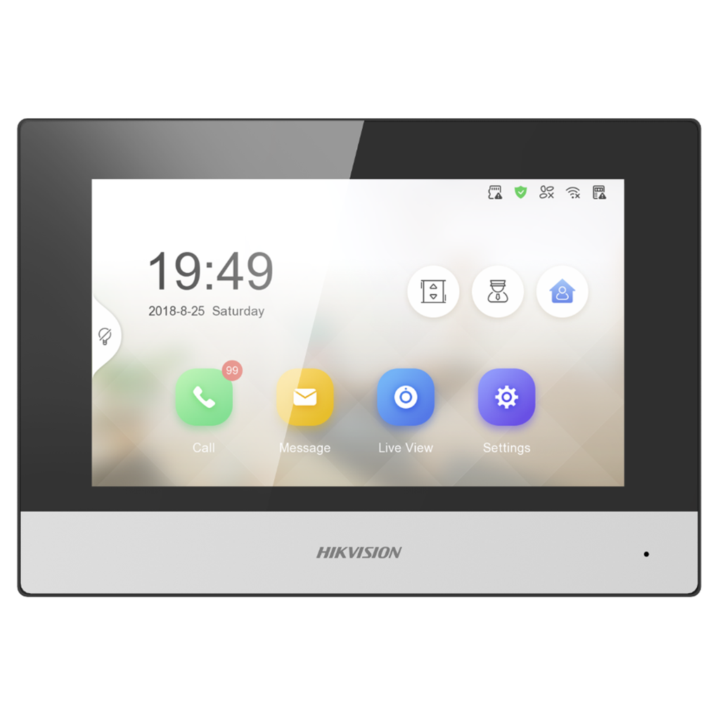 [DS-KH6320-WTDE1] PANTALLA HIKVISION PORTERO 7&quot; , WIFI ,TACTIL , HIK CONNECT , 256 MB INTERNA , (P/ KIT DS-KIS302-P)