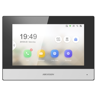 PANTALLA HIKVISION PORTERO 7" , WIFI ,TACTIL , HIK CONNECT , 256 MB INTERNA , (P/ KIT DS-KIS302-P)